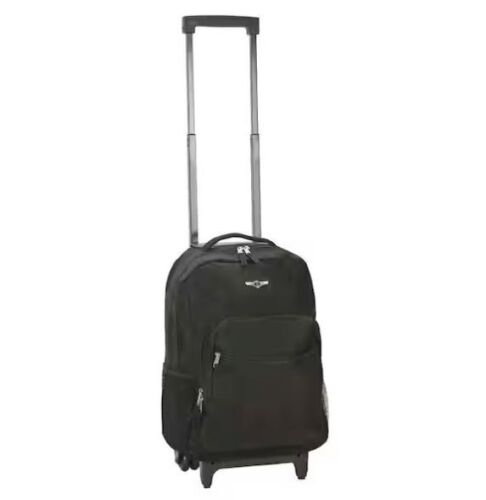 Rockland Roadster 17 in. Rolling Backpack, Black - Lot 739JF