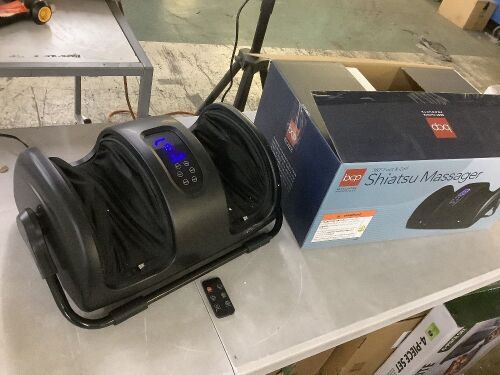 Reflexology Shiatsu Foot Massager w/ High-Intensity Rollers, Remote Control - Lot 329
