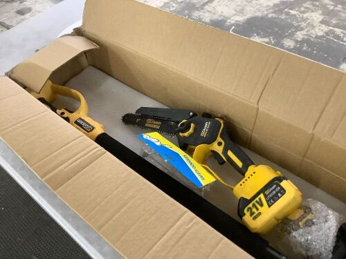 8" Mini Chainsaw Cordless with Extension Pole - Lot 251