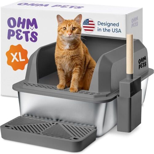 Non-Stick Extra Large Stainless Steel Litter Box - Lot 260