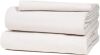 Five Looms Cozy Flannel Bed Sheet Set, Fitted Sheet, Flat Sheet, and 1 Pillowcase, Twin Size, White Sand - Thumbnail 1
