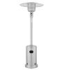Hampton Bay 48000 BTU Stainless Steel Propane Standing Patio Heater with Wheels - Thumbnail 1