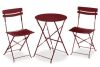 3-Piece Small Folding Patio Bistro Set w/ 2 Chairs - Thumbnail 1