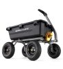 GORILLA CARTS 7 cu. ft. (40 in. x 27 in. x 11 in.), Patented Poly Bed Dumping Garden Cart, 1200 lbs. Capacity, Pull/Tow Handle Design - Thumbnail 1