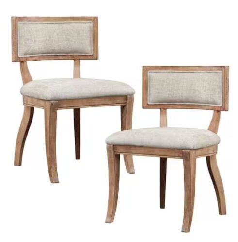 Madison Park Marie Beige/Light Natural Dining Chair, Set of 2 - Lot 84