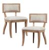 Madison Park Marie Beige/Light Natural Dining Chair, Set of 2 - Thumbnail 1