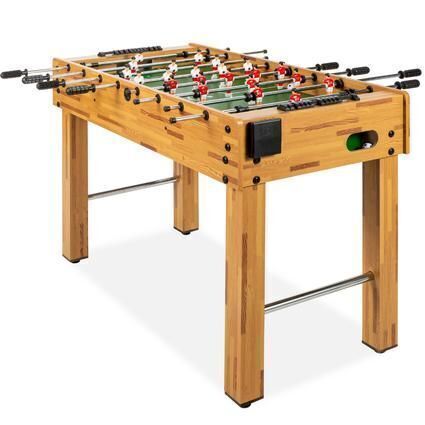 Foosball Game Table, Arcade Table Soccer w/ 2 Cup Holders, 2 Balls - 48in - Lot 433