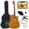 Full Size Beginner Acoustic Guitar Set with Case, Strap, Capo - 41in - Thumbnail 1