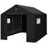 Outdoor Fabric Storage Shed w/ Metal Frame, Dual Zipper Doors - 10x8ft - Thumbnail 1