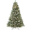 9' Pre-Lit Frosted Artificial Scotch Pine Christmas Tree w/ Metal Stand - Thumbnail 1