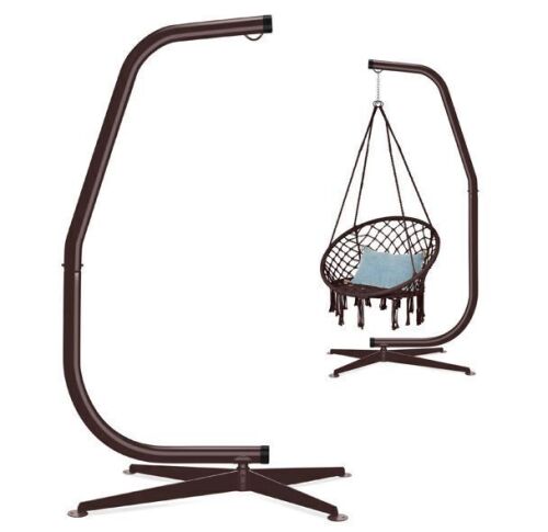 Curved Hanging Hammock C-Stand w/ All-Weather, Steel Frame - Stand Only - Lot 644