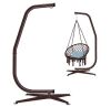 Curved Hanging Hammock C-Stand w/ All-Weather, Steel Frame - Stand Only - Thumbnail 1