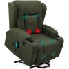Electric Power Lift Recliner Massage Chair w/ Heat, USB Port, Cupholders - Thumbnail 1