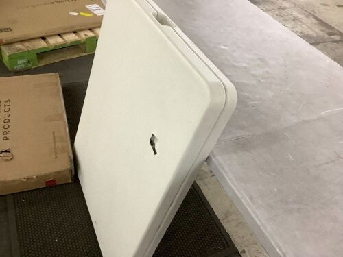 Portable Folding Plastic Dining Table w/ Handle, Lock - 6ft - Lot 384