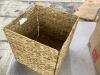 Set of 5 Collapsible Hyacinth Storage Baskets w/ Inserts - 13x13in - Thumbnail 2