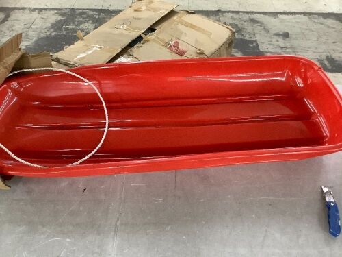 48in Kids Toboggan Snow Sled Board w/ Pull Rope, Curved Edges - Lot 678