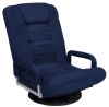 Gaming Floor Chair w/ 360-Degree Swivel, Armrest, Adjustable Backrest - Thumbnail 1