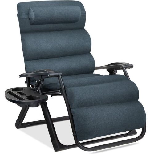 Oversized Zero Gravity Chair, Folding Outdoor Recliner w/ Removable Cushion - Lot 496