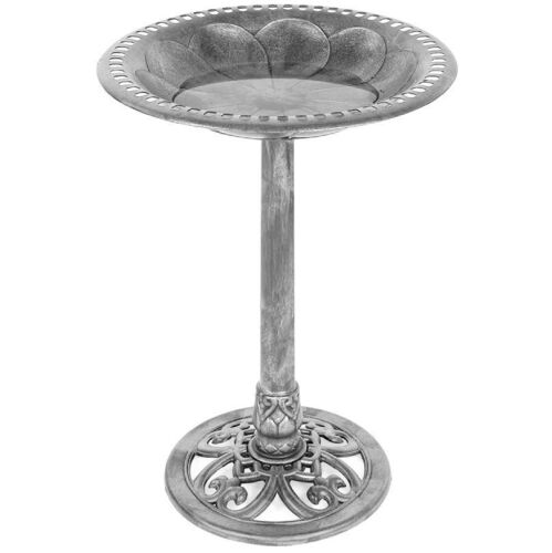 Vintage Outdoor Garden Bird Bath w/ Fleur-de-Lis Accents - Lot 799