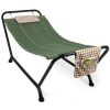 Outdoor Patio Hammock for Backyard, Garden w/ Stand, Pillow, Storage Pockets - Thumbnail 1