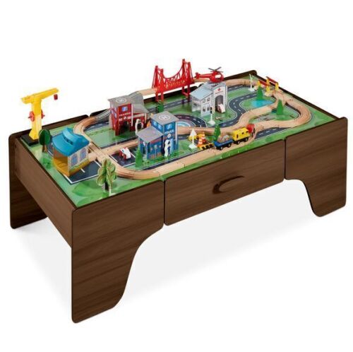 70-Piece Train Table, Large Multipurpose Playset w/ Reversible Table Top - Lot 144