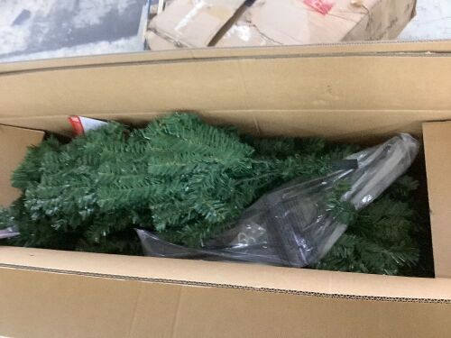 7.5' Unlit Artificial Green Spruce Christmas Tree, w/Easy Assembly - Lot 443