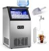 Commercial Freestanding Ice Maker 100 lb./24H with 20 lb. Storage, 2 Water Inlet Modes Stainless Steel - Damaged Lid - Thumbnail 1