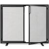 2-Door Wrought Iron Fireplace Screen w/ Magnetic Doors - 38.5x41in - Thumbnail 1