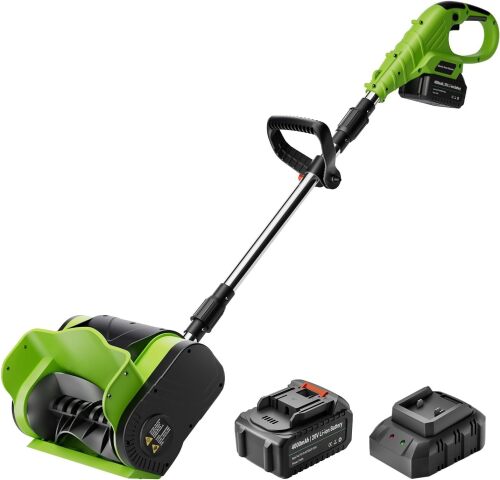 2-Inch 20V Cordless Electric Snow Shovel - 16ft Throwing Distance, Battery Snow Blower for Driveway, Sidewalk, Walkway, Deck & Patio - Lot 14