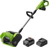 2-Inch 20V Cordless Electric Snow Shovel - 16ft Throwing Distance, Battery Snow Blower for Driveway, Sidewalk, Walkway, Deck & Patio - Thumbnail 1