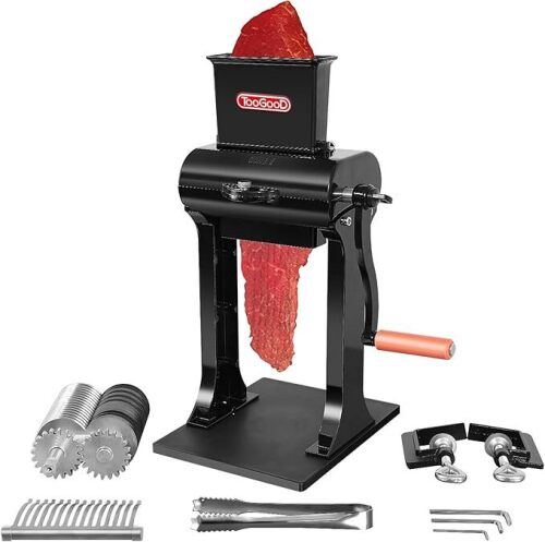 TooGood 2-in-1 Manual Meat Tenderizer, Jerky Slicer, 2 Sets of Stainless Steel Blades, Tenderizing Blades and Jerky Slicer Blades, for Beef and Chicken - Lot 3554