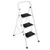 3-Step Portable Folding Step Ladder w/ Non-Slip Feet, 330lb Capacity - Thumbnail 1