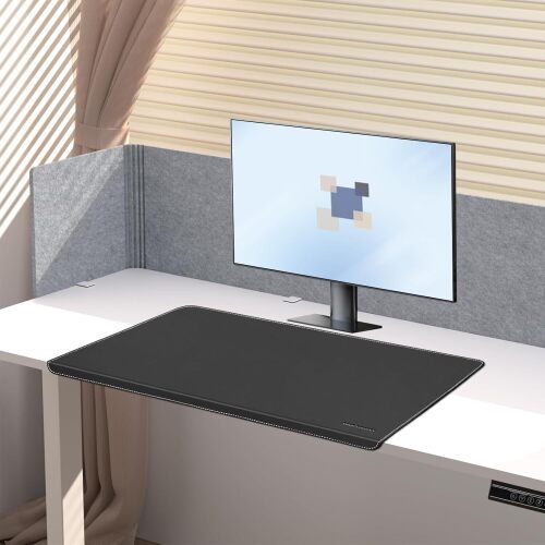 Desk Mat with Lip & Reinforced Stitched Edge|Non-Slip Waterproof PU Leather Desk Pad|Ergonomic Keyboard Mouse Pad with Edge Protector|for Office, Home, Study - Lot 3569
