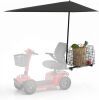 Mobility Scooter Rear Basket and Umbrella Canopy Sunshade Set – Adjustable Height Foldable Umbrella, Heavy-Duty Foldable Basket, Fits 1" Hitch Receiver for Pride, Drive, Power Chairs and More - Thumbnail 1