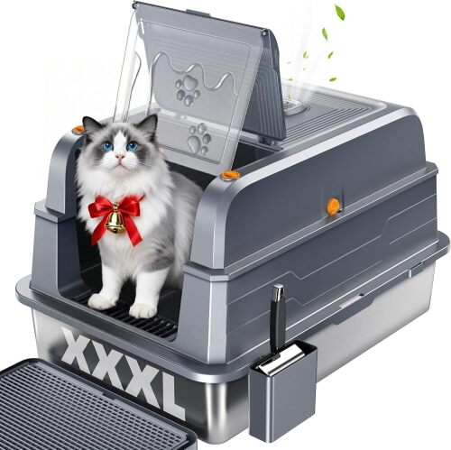 XXXL Stainless Steel Cat Litter Box - Lot 3612