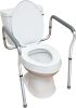 Carex Toilet Safety Rails, Adjustable and Detachable Toilet Safety Frame with Handles for Elderly, Handicap, or Disabled, Heavy-Duty Non-Slip Bathroom Grab Bar, with Padded Handles and Aluminum Frame - Thumbnail 1