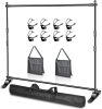 EMART Adjustable Photo Backdrop Banner Stand with 8 x 8ft (W x H) Telescopic Tubes, Suitable for Trade Shows, Professional Photography Booths, and Step and Repeat Background Displays - Thumbnail 1