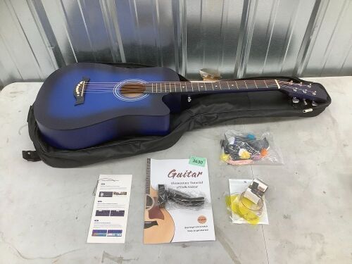 Wood Acoustic Guitar w/ Case - Lot 3630