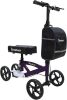 Steerable Knee Walker Deluxe Medical Scooter for Foot Injuries Compact Crutches, with Dual Rear on-Wheel Brake and Shock Absorption Under The Knee pad - Thumbnail 1