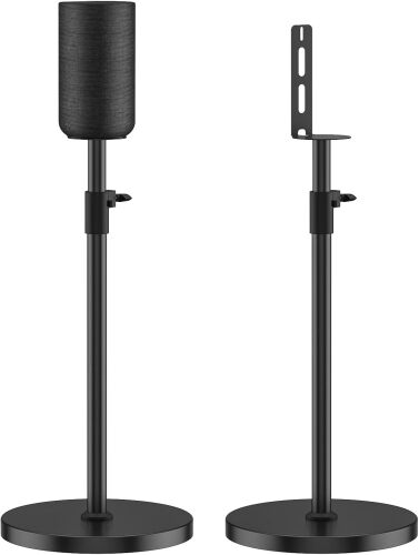 Height Adjustable Floor Speaker Stands Pair for Sony Speaker Stands - Heavy-Duty Surround Sound Speaker Stand for Sony SA-RS5 Wireless Rear Speaker Stands with Cable Management (Stand Only) - Lot 3526