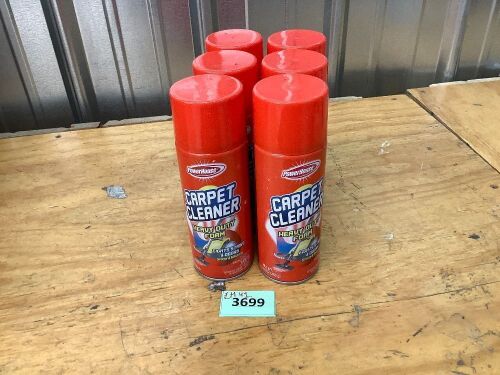 6-Pack - Powerhouse Carpet Cleaner Heavy Duty Foam 10oz can - Lot 3699