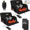 MZQLN Heated Massage Reclining Stadium Seat, Bleacher Chair with 10000mAh Portable Bank, 6 Reclining Positions for Camping, Games & Sports - Thumbnail 1