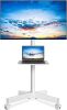 Mobile TV Stand for 23-60 Inch LCD LED Flat/Curved Screen TVs, Tilt TV Cart Holds up to 88Lbs, Portable TV Stand with Laptop Shelf, Rolling TV Floor Stand Max VESA 400x400mm - Thumbnail 1