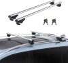 TANX Roof Rack Cross Bars with 4 Anti-Theft Locks | Heavy-Duty Universal Roof Rack (200lbs Capacity) | Universal Cross Bars That Fit Most Raised Side Rails Vehicles/SUVs (with Gap Design) - Thumbnail 1