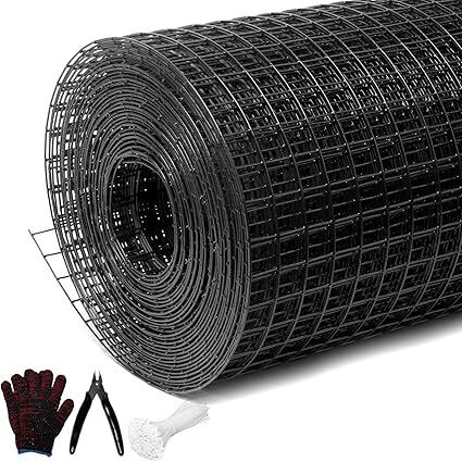 Wirewonders Black Hardware Cloth 1inx36inx50ft, Chicken Wire Fencing - Lot 3761