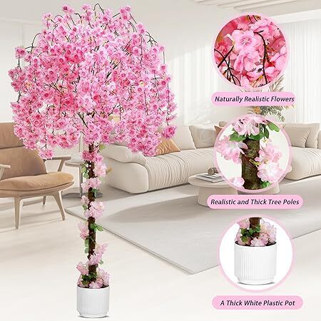 Artificial Cherry Blossom Tree, 6FT Height - Lot 3831