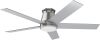 wurzee 52" Flush Mount Ceiling Fan Brushed Nickel Ceiling Fan 6 Speeds DC Reversible Motor, Timing, Dimmable, 5 Blades for Bedroom, Living, Dining Indoor Patio Porch Garage Shop - Thumbnail 1