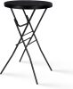 Byliable Cocktail Table 28in High Top Round Folding Indoor Outdoor, Plastic Bar Height Foldable Bistro Tall Table for Party, Patio, Dining Room, Kitchen, Events, Removable Locking Legs, Black - Thumbnail 1