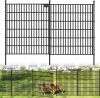 Toolterritary 10 Panels No Dig Garden Fence with Gate, 32 in(H) X24.2 ft(L) Metal Fence Panels, Thickened Rustproof Garden Fencing, Animal Barrier Fence for Dogs, Rabbits, and Patio - Thumbnail 1