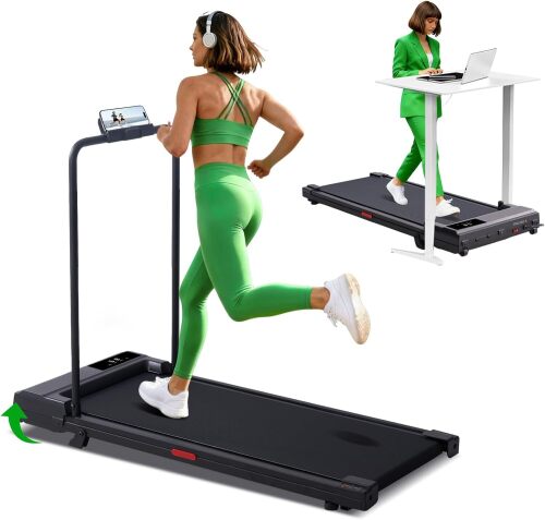 POTUPUS Walking Pad with Handle Bar and Incline, 3.0HP Portable Compact Walking Pads Treadmills with Handles for Home Small, 0.6-7.6MPH Electric Treadmills for Apartment/Home Small Spaces, 350LBS - Lot 3807